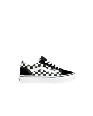 Vans UnisexChild Old Skool Shoes | (Primary Check) Black/White | Authentic New