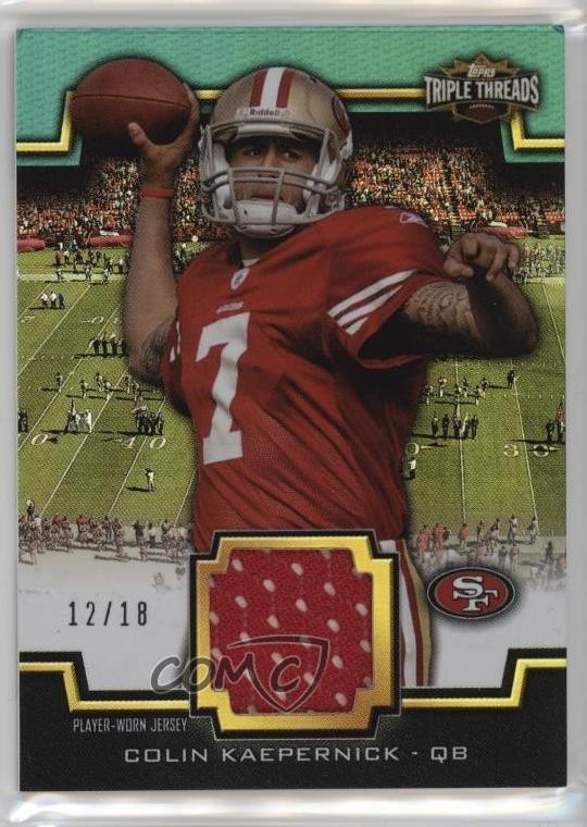 Colin Kaepernick Topps Triple Threads Unity Relic #146 Emerald