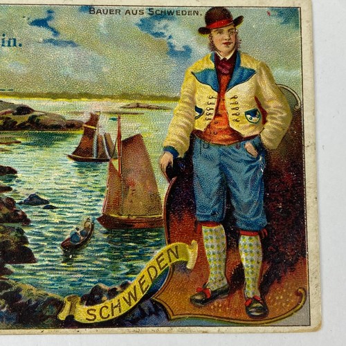 3 German Victorian Trade Cards J G Weiss Sudan Coffee Stettiner Ships Boats VTG - Picture 15 of 24