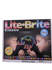 214 Pegs Magic Screen Retro Style Lite Brite Kids Toy Fun Light Bright Game Set