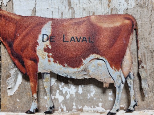 VINTAGE DE LAVAL OLD SIGN TIN METAL DAIRY FARM COWS MILK CREAM CHEESE SEPARATOR - Picture 6 of 21