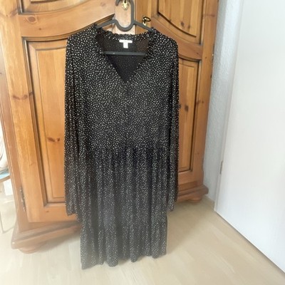 EDC Esprit Kleid, Größe M Dunkelblau Mit Punkten