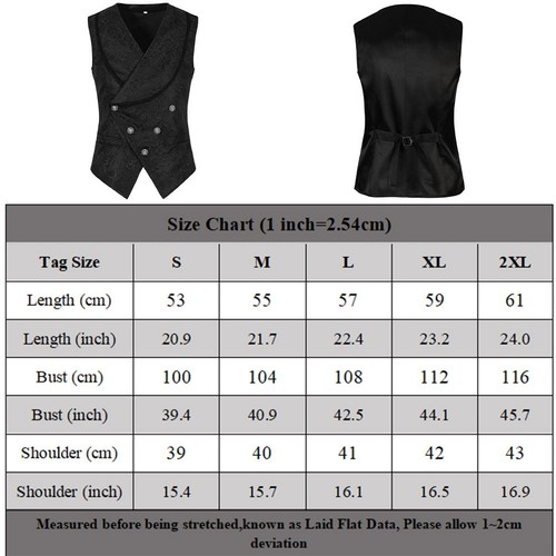 Victorian Style Men's Waistcoat Vest for Medieval and Steampunk Events - Picture 4 of 23