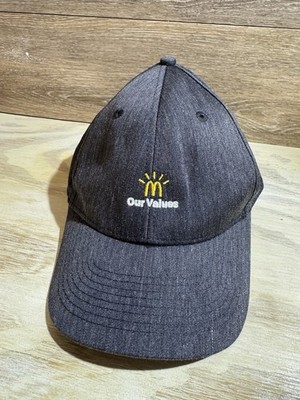 McDonald's Fast Food Worker Employee Cap Hat Rare  ''OUR VALUES'' Strapback