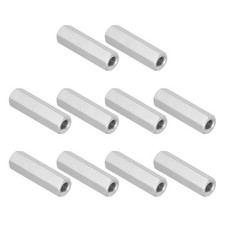 10Pcs 5/16"-18 UNC 2" Length 304 Stainless Steel Hex Coupling Nuts Connector