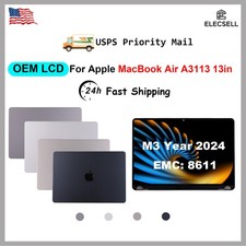 For Apple MacBook Air A3113 M3 13in 2024 LCD Display Screen Assembly Replacement