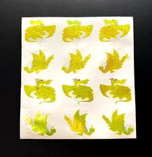 VERY RARE MISPRINT DRAGON uncut MOD MRS GROSSMAN's prism prismatic sticker decal