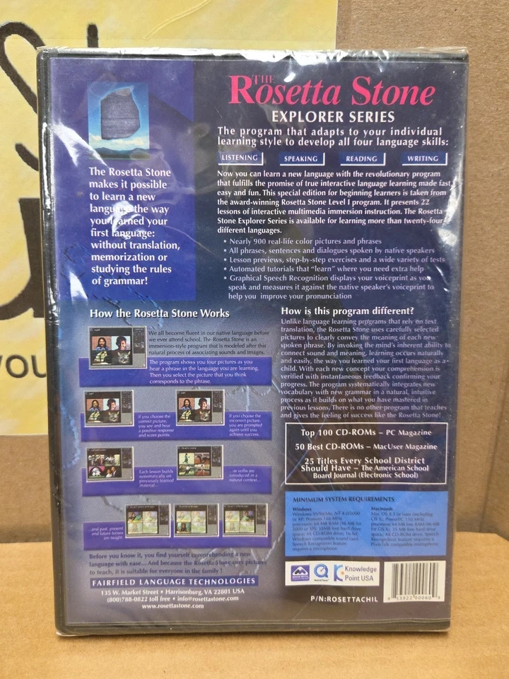 Rosetta Stone Chineese (Mandarin) Explorer (CDRom) Win XP NEW SEALED - Image 3 of 4