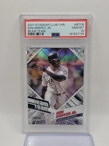 2021 Stadium Club Chrome Wave Refractor Beam Team Ken Griffey Jr #BTC-6 PSA 10