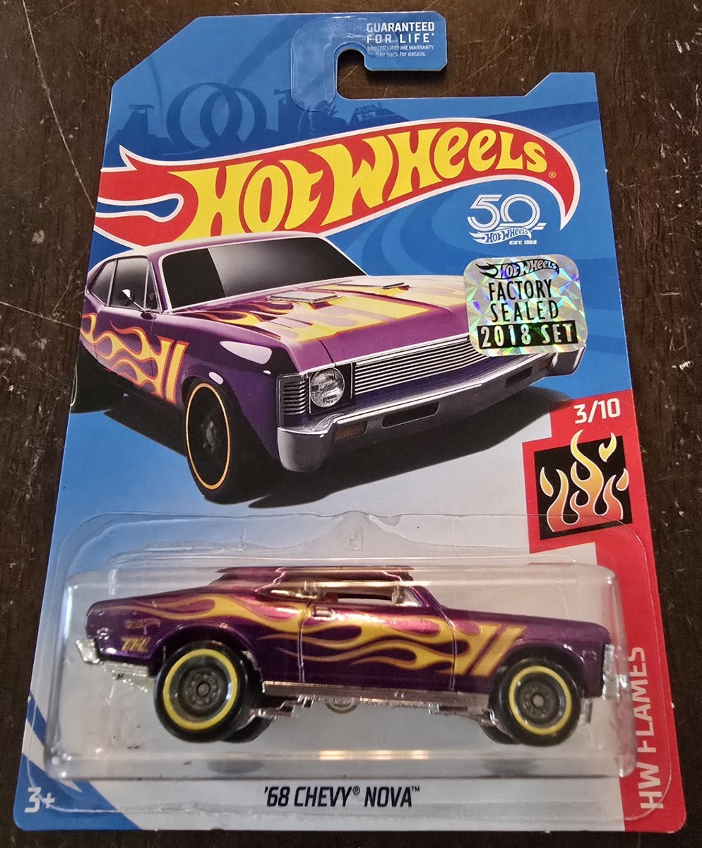 Hot Wheels 2018 Super Treasure Hunt '68 Chevy Nova Purple Factory