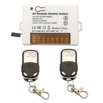 DieseRC 2 Channels Wireless Relay Remote Control Switch 433Mhz RF AC 110V 120...
