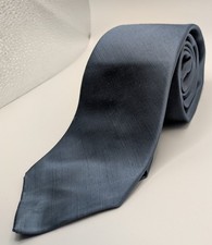 5th Ave Cravat 100 Percent Texturized Polyester Blue Tie