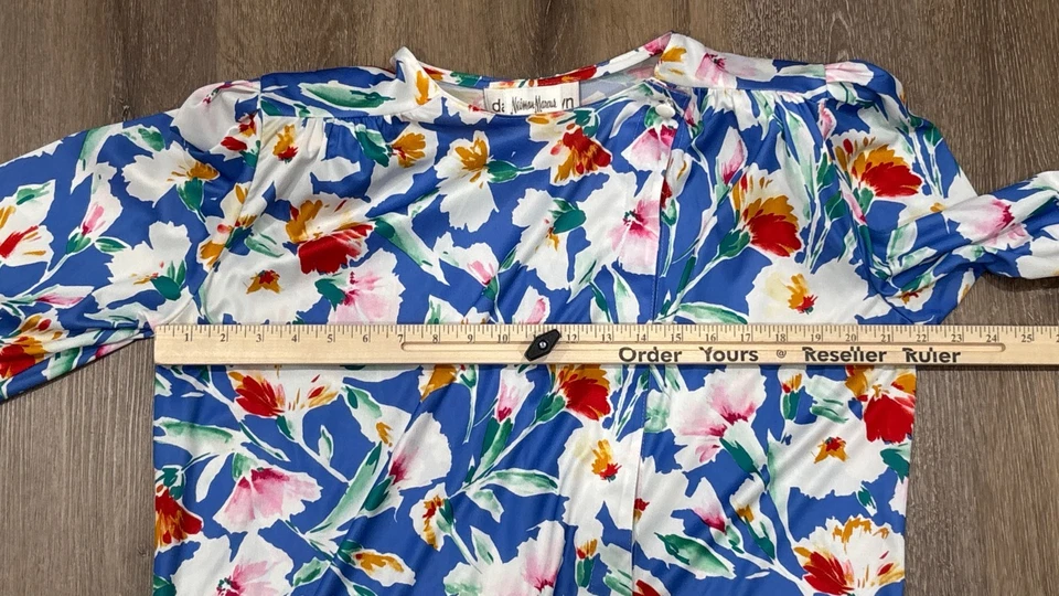 Vintage David Brown California Dress Womens Large Floral 70s 80s Kaftan Caftan - Image 4 of 4