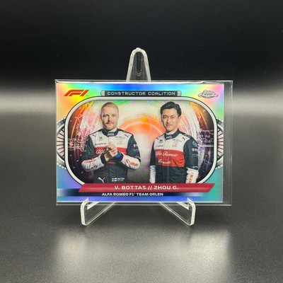 2022 Topps Chrome F1 VALTTERI BOTTAS / ZHOU GUANYU #CC-AR Constructor Coalition