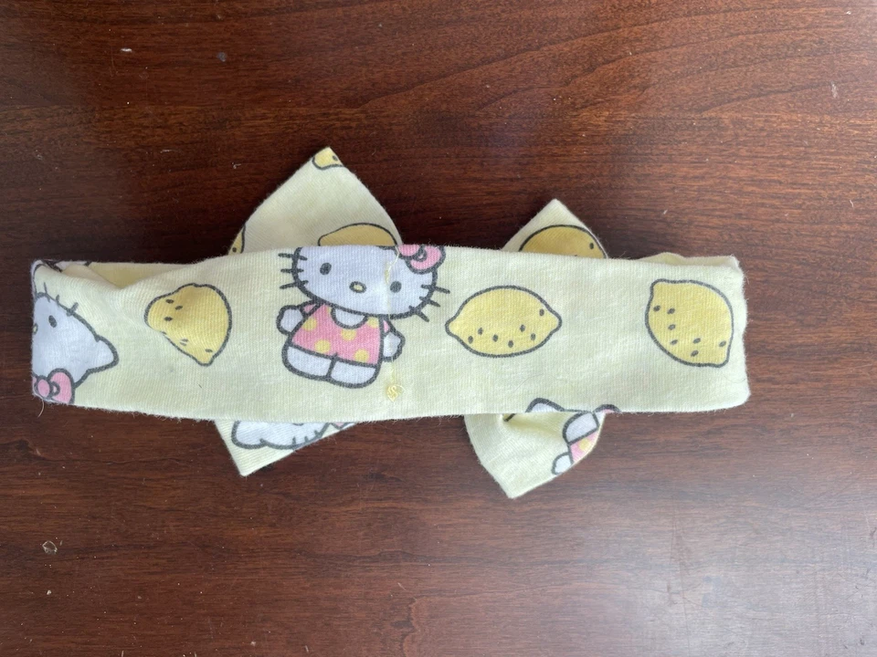 Hello Kitty Baby Girls Lemons Cotton Blend Bow Headband Pastel Yellow One Size - Image 4 of 4