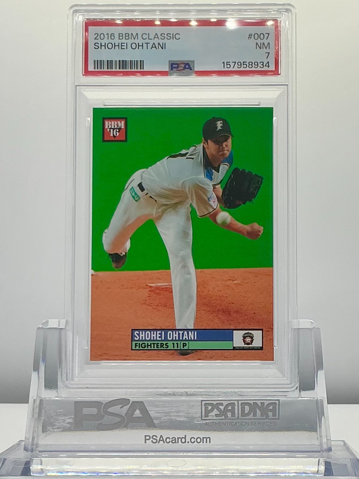 SHOHEI OHTANI 2016BBM CLASSIC PITCHING #007 PSA7!POP12!(RC) view 6