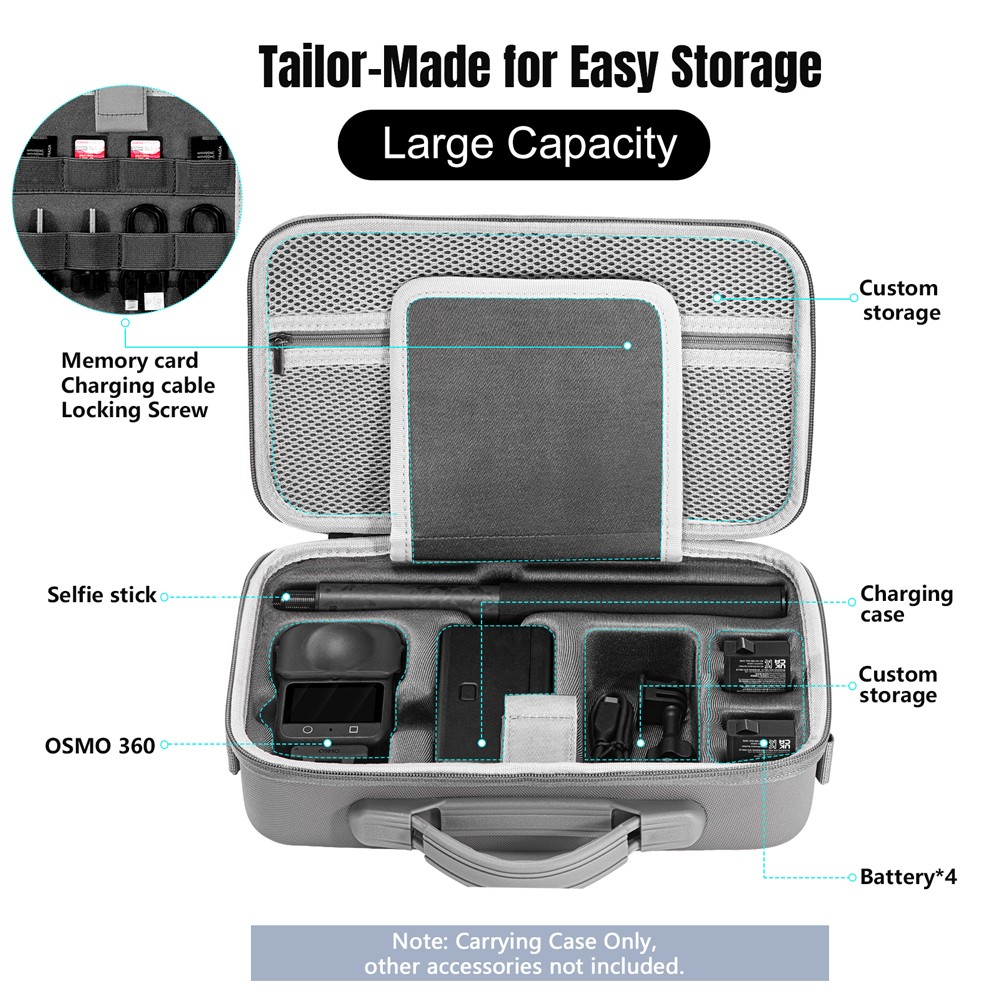 Carrying Case for DJI Osmo 360 Adventure Combo Travel Bag Portable