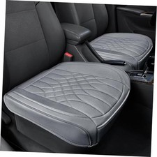 2-Pack Leather Front Car Seat Covers - Bottom Car Seat Covers 2 piece gray