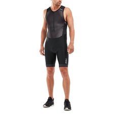 New 2XU Perform Front Zip Trisuit Men Medium Black Shadow MT5526d