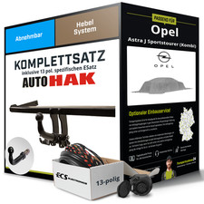 Für OPEL Astra J Typ P10 Anhängerkupplung abnehmbar +eSatz 13pol 10- AHK
