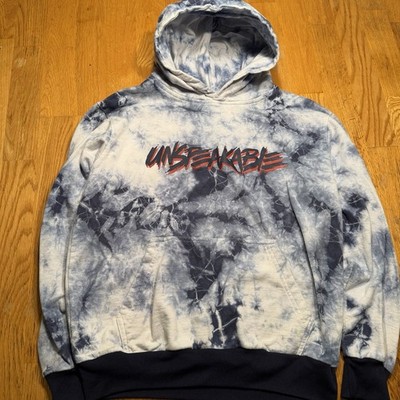 Acid Wash Hoodie Unisex Unspeakable YouTube Gamer Logo Merch Pullover Size M