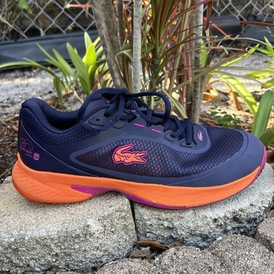 Lacoste Tech Point Miami Open 2022 Men's Tennis Shoes Orange Purple Size 10.5