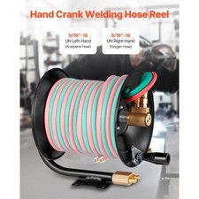 Welding Hose Reel Hand Crank Rewind Hose Reel with 3FT Leadin Hose and 916
