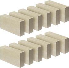 Premium Lightweight Insulating Fire Bricks 9"x4.5" - 12-Pack for Stoves  Firepl