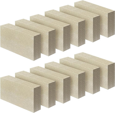 Premium Lightweight Insulating Fire Bricks 9''x4.5'' - 12-Pack for Stoves & Firepl