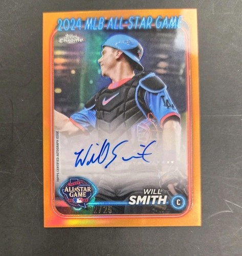 WILL SMITH 2024 Topps Chrome Update All Star Game Orange Refractor Auto/25 - Imagen 2 de 6