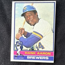 Topps 1976 Topps #550 Hank Aaron Milwaukee Brewers Base Set MLB Baseball