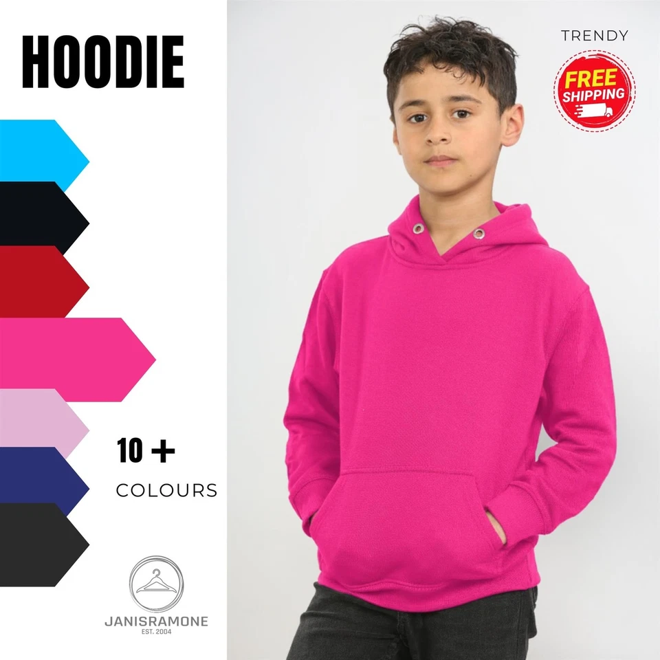 JANISRAMONE Kinder Fleece Hoodie Pullover Jungen Kapuzenpullover Mädchen Unisex Hoody Sweatshirt Top