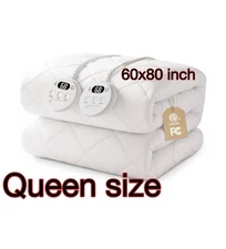 60"x80" Electric Heated Mattress Pad Queen Size w/ Overheat Protection