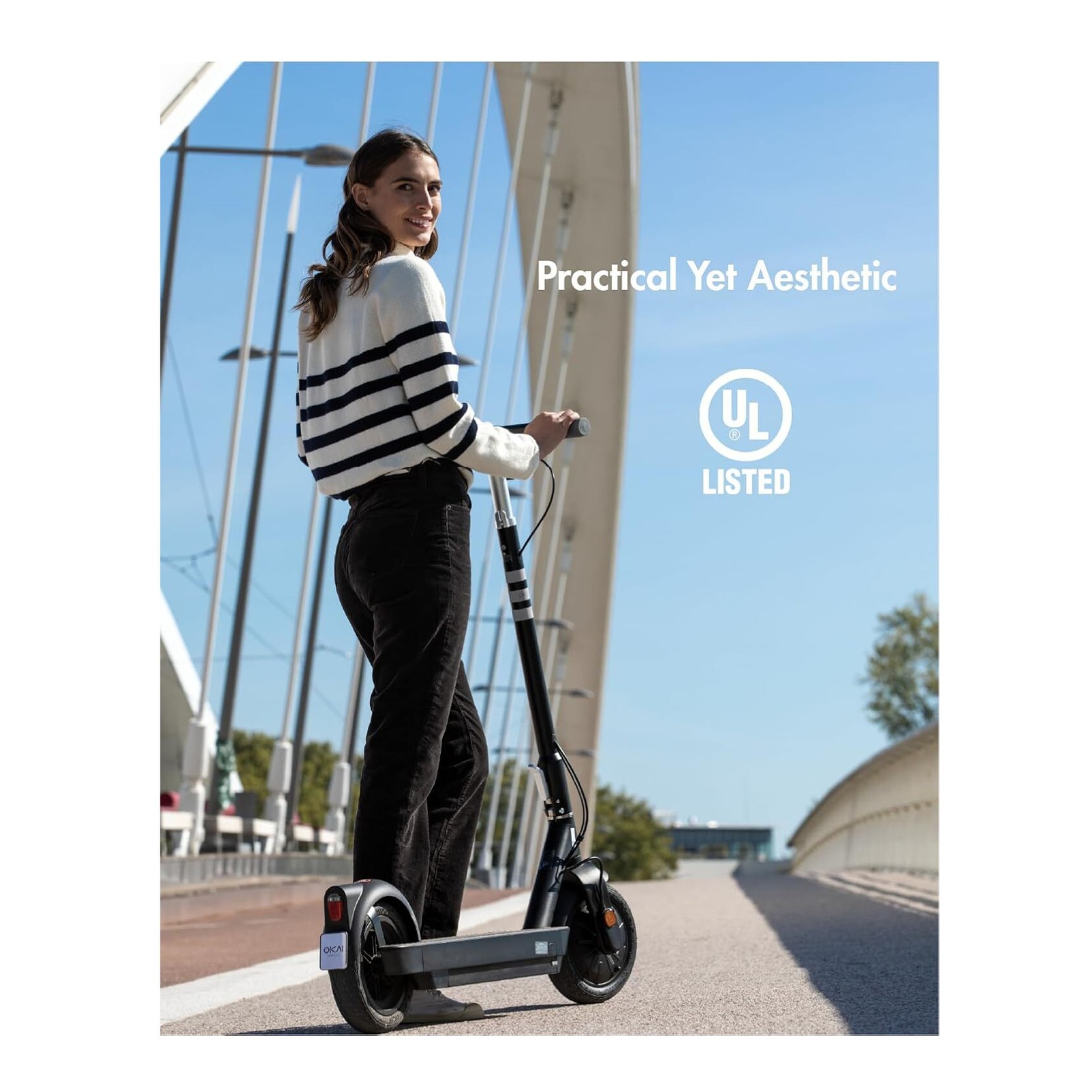 OKAI Neon Pro ES30 Electric Scooter 50 Mile Range 10-inch Tubeless Tires