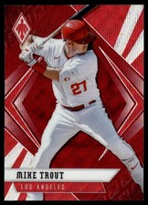2021 Panini Chronicles Phoenix Ruby Wave Mike Trout 099/199 Los Angeles Angels