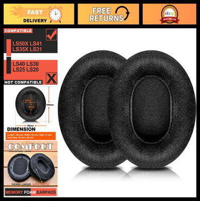 Replacement Ear Pads for LS35X LS50X LS31 LS41 Headsets - Soft Velour, Durable S