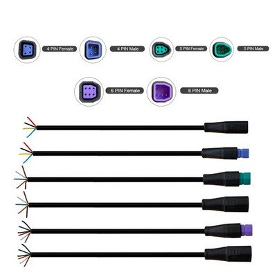 E-bike Extension Connector 3/4/5/6 Pin Female to Male Cable Waterproof Line