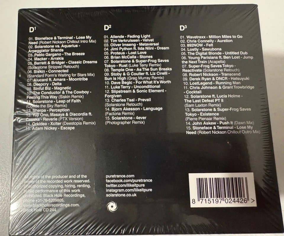 Solarstone Pure Trance Volume 10 Signed Autographed EDM Progressive CD Album - Image 3 of 3