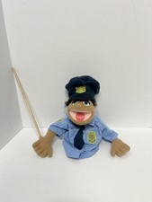 Melissa  Doug Police Officer Hand Puppet Original Stick Cop Trooper RARE GOOD