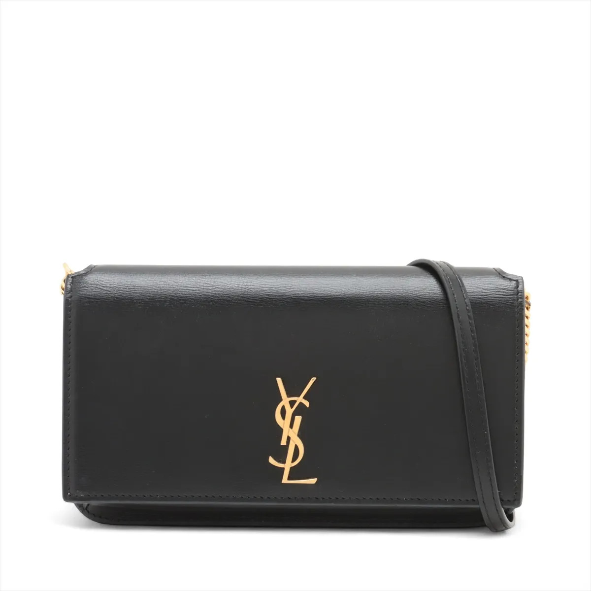 Borsa a tracolla Saint Laurent Paris in pelle con catena nera 635095