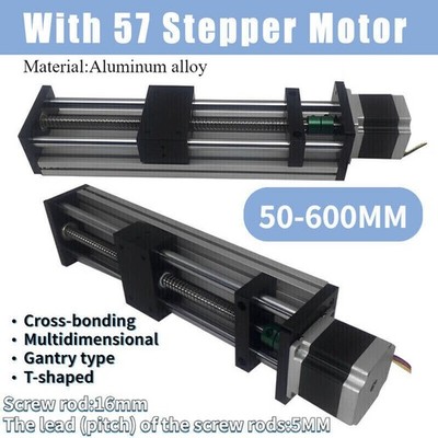 Rail Motion Slide Stage Actuator CNC Linear Guide Stroke With 57 Stepper Motor