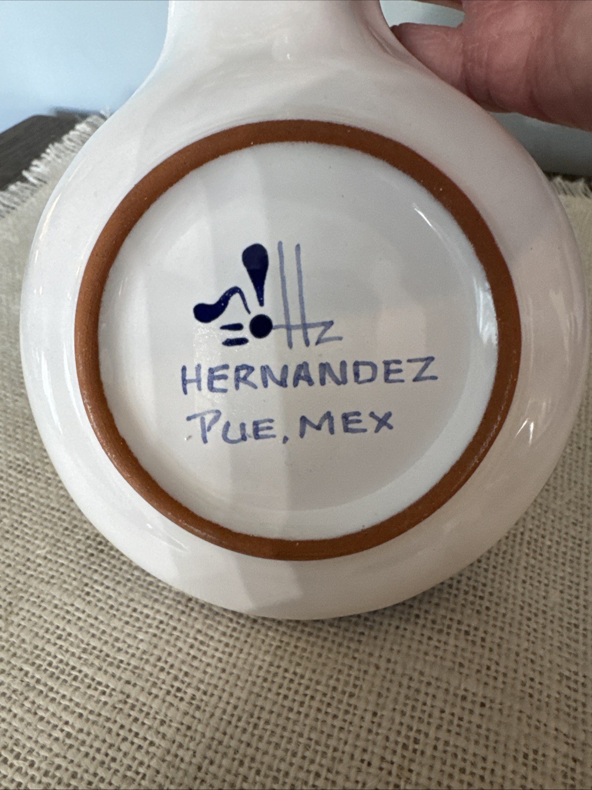 Mexican Pottery Hand painted Spoon Rest Floral Talavera Style Bright Colors