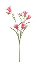 Artplants Plastik Zweig Glockenblume Emmely, Dunkelrosa, 65Cm