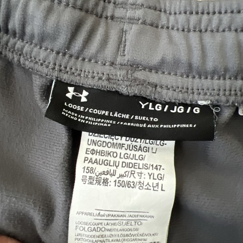 Under Armour Brawler 2.0 Pants Boys Large Gray Straight Leg - Picture 2 of 14