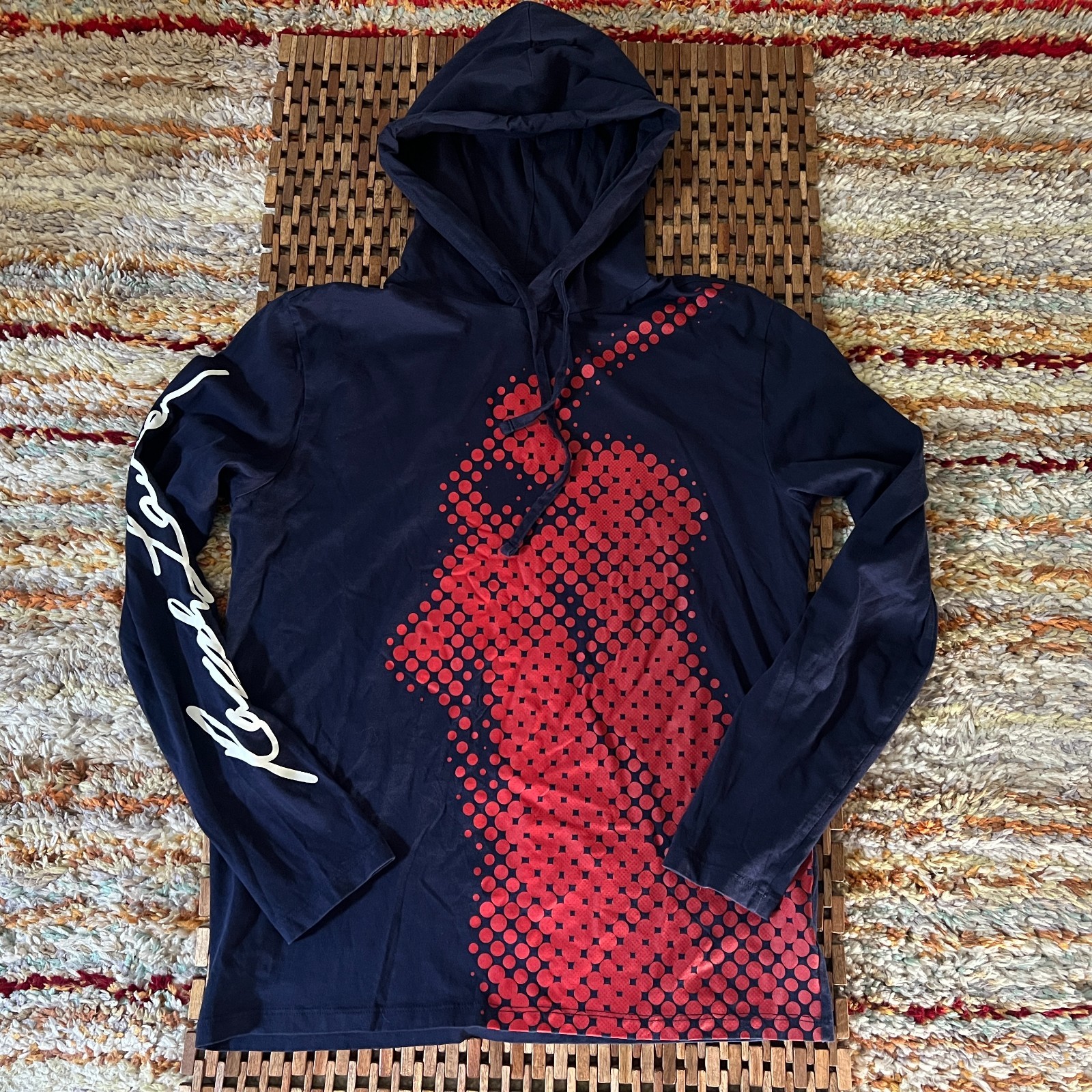 Polo Ralph Lauren Big Pony Pullover Felpa con Cappuccio Blu Uomo Taglia S