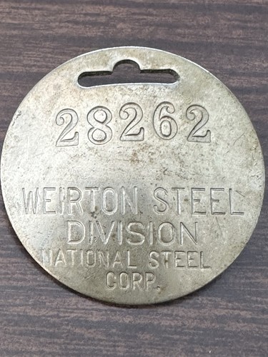 VINTAGE WEIRTON STEEL DIVISION EMPLOYEE BADGE PIN 28262