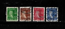 Norway Stamp Scott # 158-161- Set-Used/LH-NG-1934