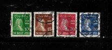 Norway Stamp Scott # 158-161- Set-Used/LH-NG-1934