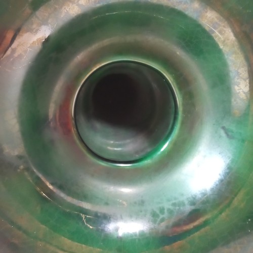 Arts & Crafts 12.5" Old Wannopee Pottery Candle Holder Rare Green Marked #1 - Picture 22 of 22