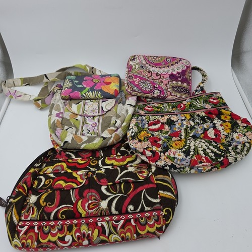 Vera Bradley Quilted Floral  Shoulder Bags Lot Of 5 Zipper Closure